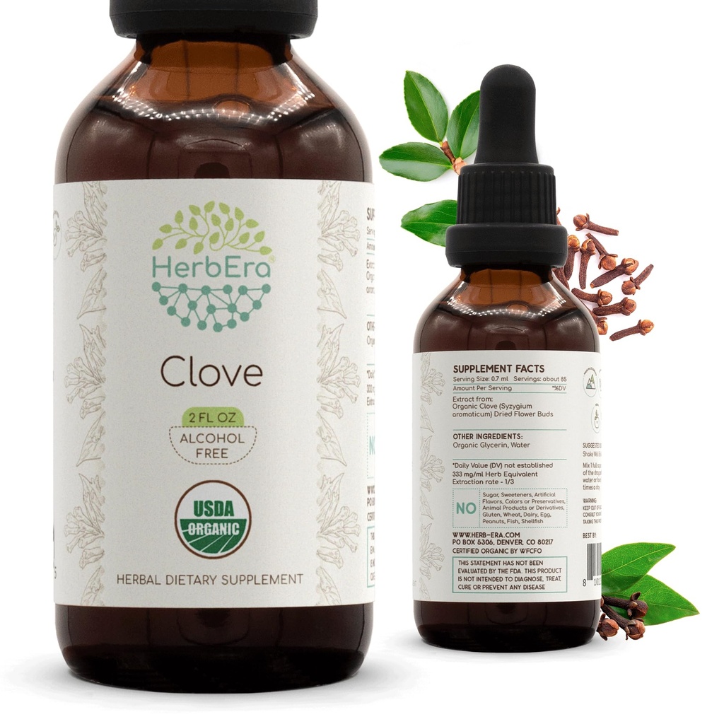 HerbEra Clove B60 USDA Organic Tincture 