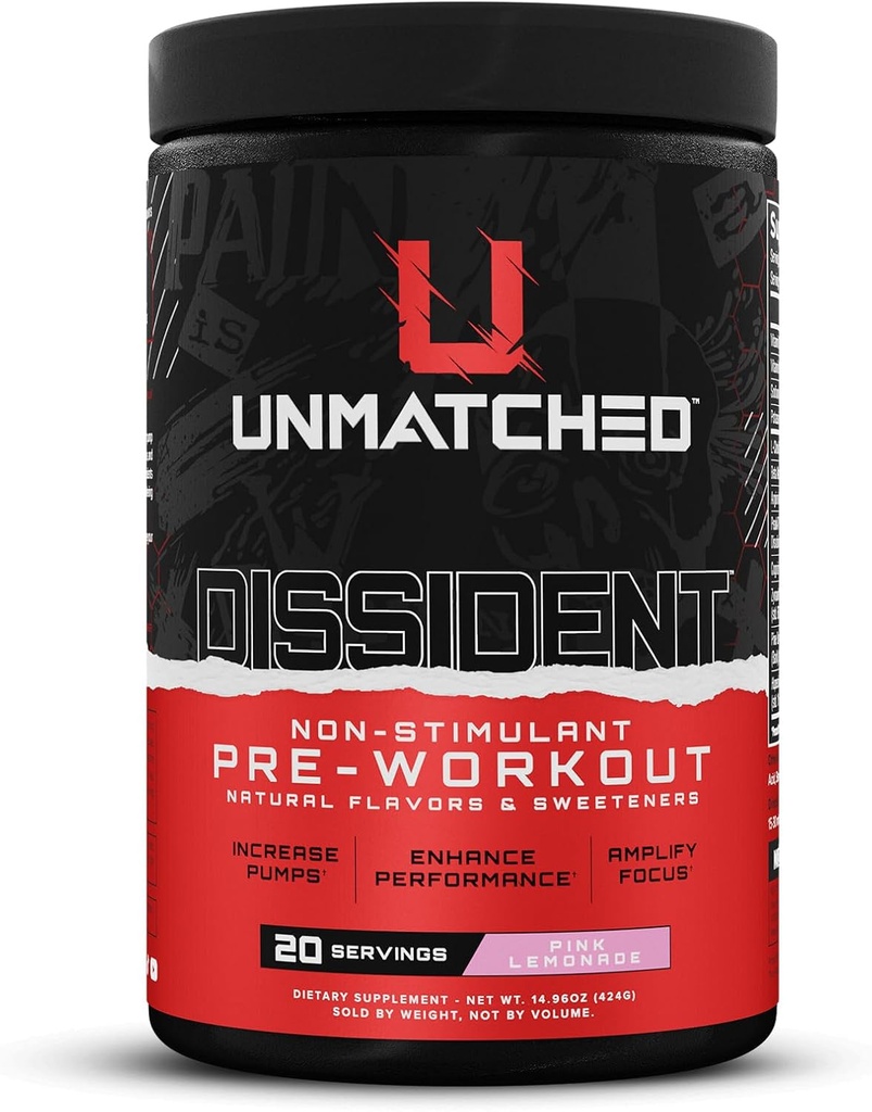 Untached Dissident Non Stim Pre Workout Powder for Men & Women 