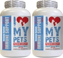 ΑΓΑΠΩ ΤΟ PETS LLC cat Coat Supplement - CAT Immune Support - Booster - Healthy Supplement - Cats Immune Support - 120 Treats (2 μπουκάλια)