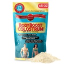BodyBoost Whole Colostrum, 100% Bovine Colostrum σκόνη, ανοσοενισχυτικό με ανοσοσφαιρίνη & Lactoferrin, Grass Fed Colostrum για την υγεία των ούλων, 16 oz