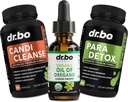 Organic Liquid Drops & Cleanse κάψουλες - Βιολογικό έλαιο από Ρίγανο Drops Tintcture Extract, Candi Cleanse Detox - Caprylic Acid, Wormwood Black Walnut & Cloves Κάψουλες