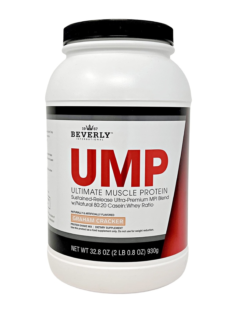 Beverly International UMP Protein Powder, Graham Cracker. Μοναδικό Whey-Casein Ratio κατασκευάζει Lean μυϊκή υποστήριξη. Εύκολο στο Digest. Δεν Bloat. (32,8 oz) 2lb .8 oz