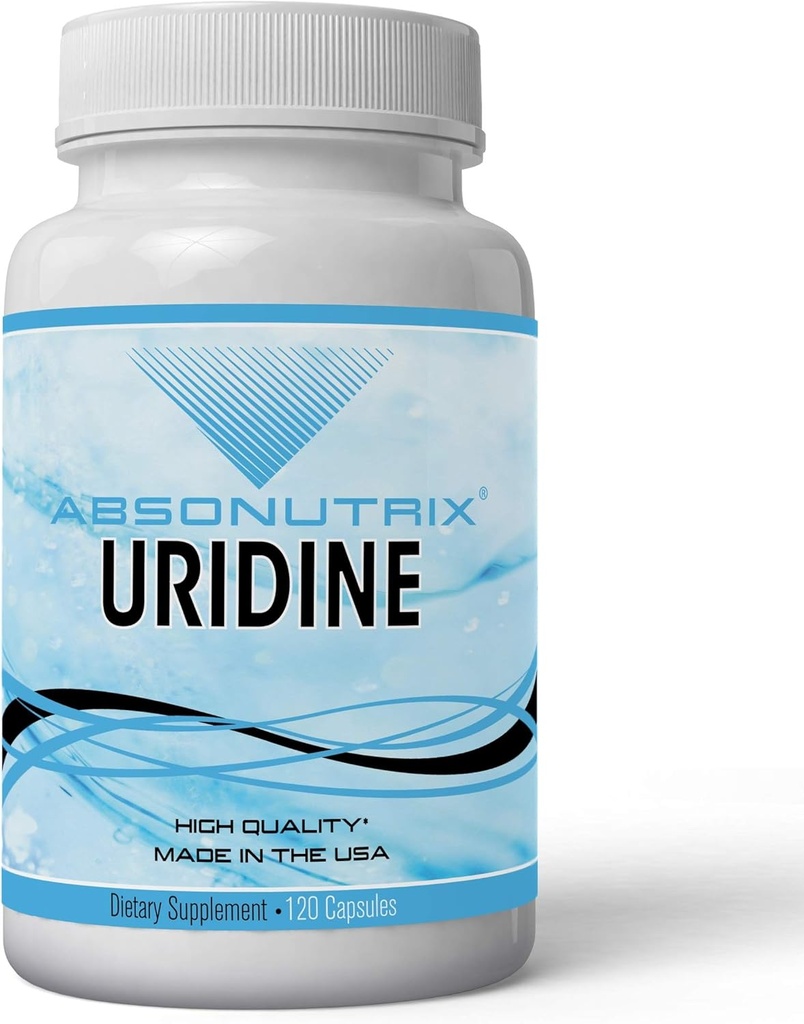 Absonutrix Μονοφωσφορική ουριδίνη (Χολίνη Enhancer) 500mg ανά καψάκιο - 120 κάψουλες λαχανικών μνήμης Made in USA