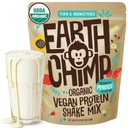 EarthChimp Organic Vegan Protein Powder - with Probiotics - Non GMO, Dairy Free, Non Whey, Plant Based Protein Powder for Women and Men, Gluten Free - 52 Servings, 64 Oz (Plain & Unsweetened)