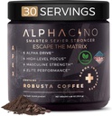 Alphacino Apex Instant Mushroom Coffee - Black Maca Ashwagandha + Energy Drink Powder for Men, Ιδανικό για ανάπτυξη μυών, Sharp Focus & Stamina, Mens Energy Powder Drink Mix, S7-30SV (4,68 oz)