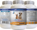 Σκύλος Ματιές Βιταμίνες - PET Eye Health Complex - Σκύλοι και γάτες - Υποστηρίζει Όραμα ματιών - ασταξανθίνη για σκύλους, Eye Vision συμπλήρωμα για σκύλους και γάτες, Eye Health Βιταμίνες Λουτεΐνη και ζεαξανθίνη 1Bot 60Tabs