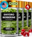 Dihydroberberine Supplement - Dehydro Berberine Organic - Super Berberine Supplement with Ceylon Cinnamon & R Alpha Lipoic Acid & Apigenin - Hydroberberine 480 caps (4 Packs)