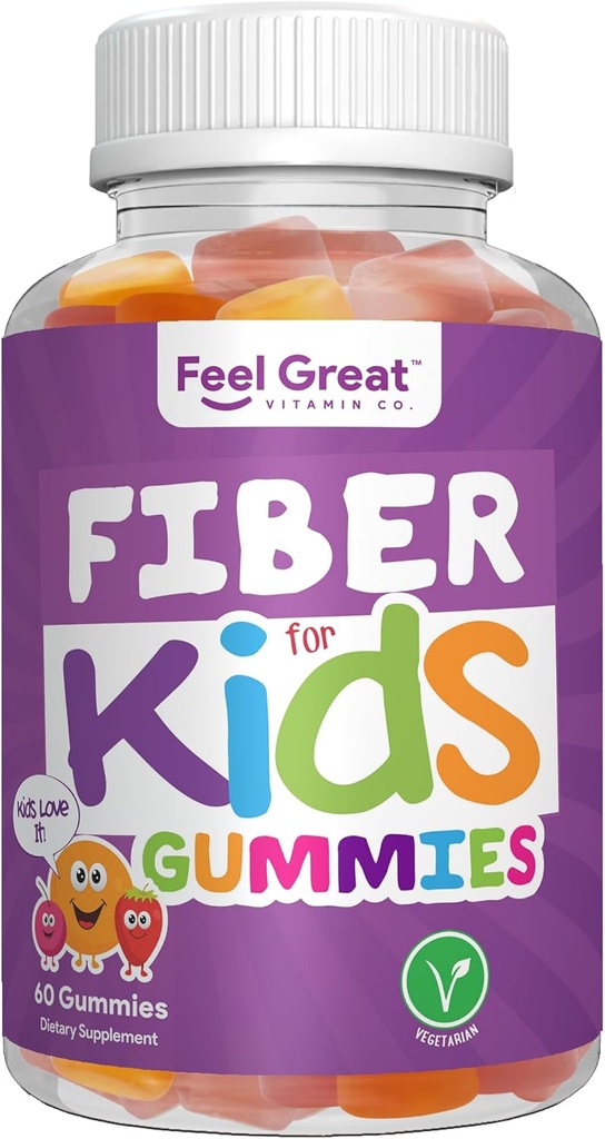 Η Feel Great Vitamin Company Fiber Gummies για τα παιδιά για Digestive Υποστήριξη 