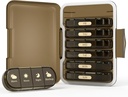 Weekly Pill Organizer 4 φορές την ημέρα, 7 Day Pill Box 4X, Φορητή για Travel Pill περίπτωση για χάπια / Vitamin / Fish Oil / Medication / Συμπληρωματικά (4x7 Brown)