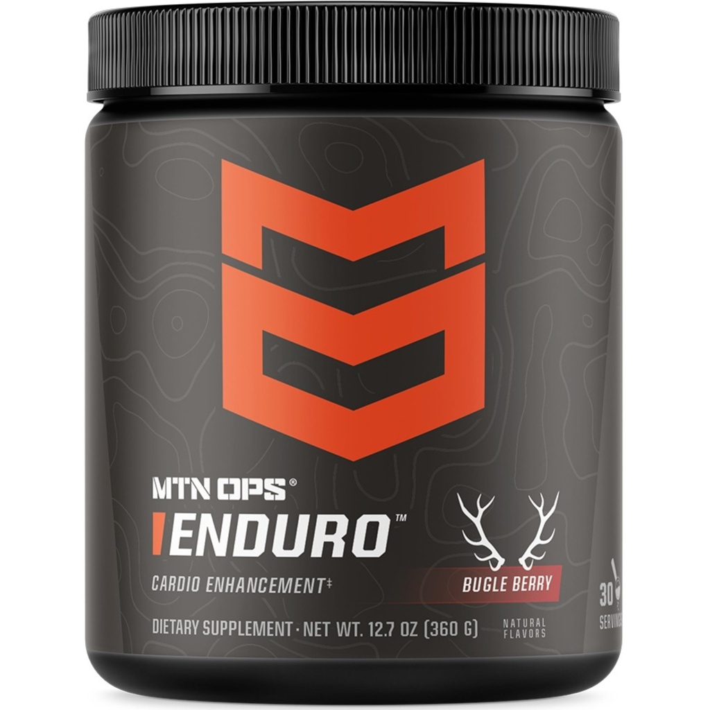 MTN OPS Enduro Nitric Oxide Supplement & Stim-Free Pre Workout - 30 Σερβιέτες - με Κιτρικό μαγνήσιο, Σκόνη ρίζας τεύτλων, Νιακιναμίδη, L Arginine & L Citrulline - Bugle Berry Flavor