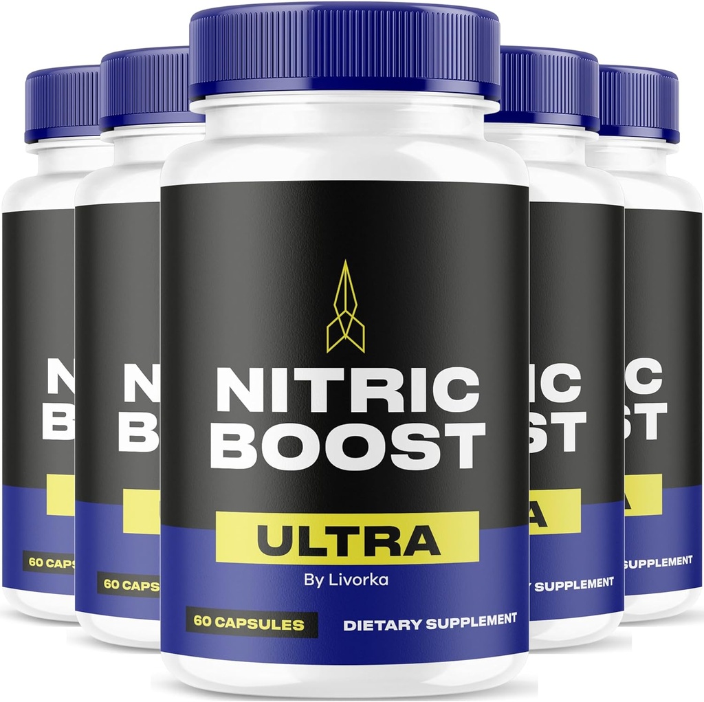 LIVORKA Nitric Boost Ultra Powder Τώρα σε κάψουλες, Advanced Formula - 300 Count (5 Μήνας Προμήθεια) - Συσκευασία των 5