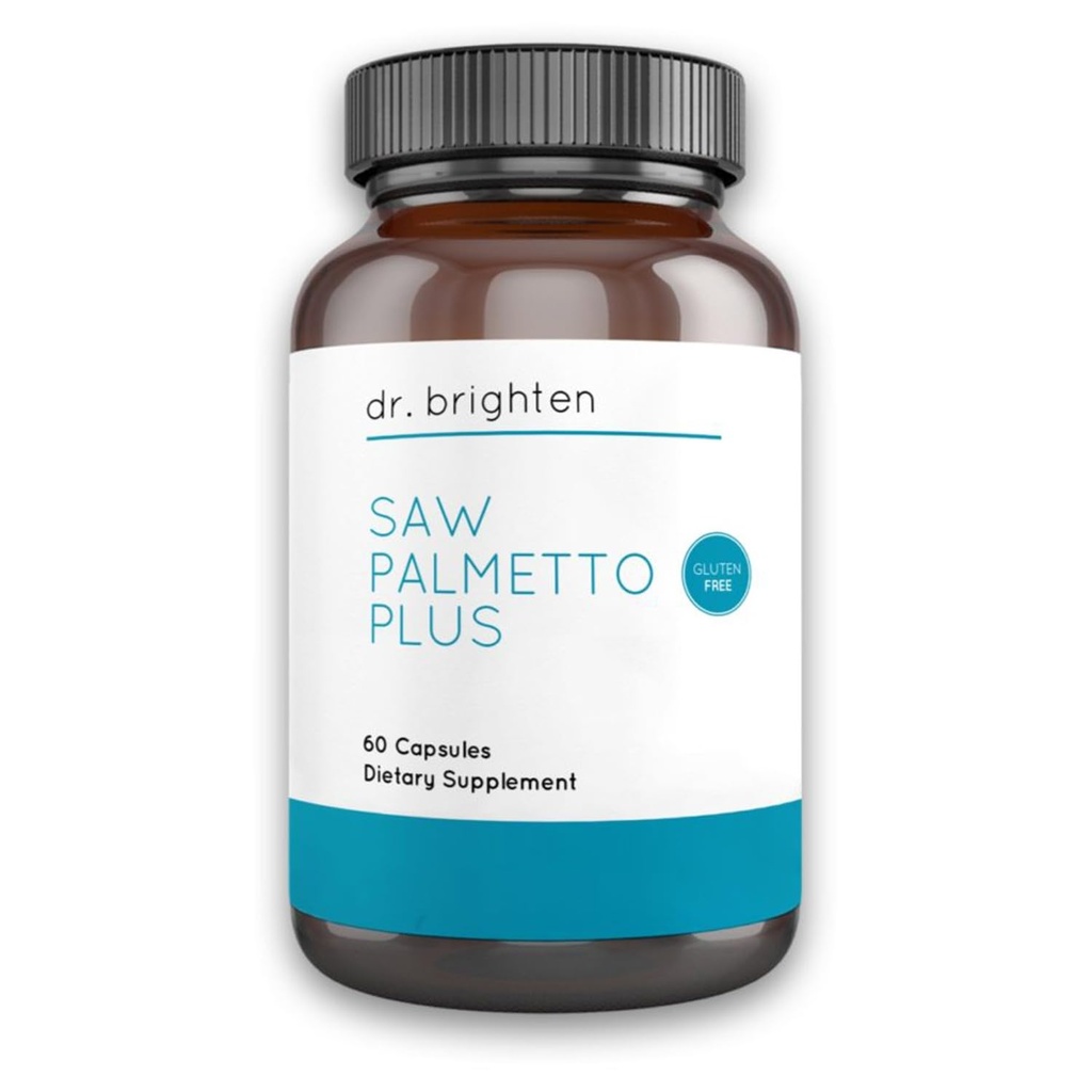 Dr. Brighten Saw Palmetto Plus - Φυσικό συμπλήρωμα διατροφής για τις γυναίκες - Υποστήριξη PCOS για την πρόληψη της απώλειας μαλλιών Oily δέρμα