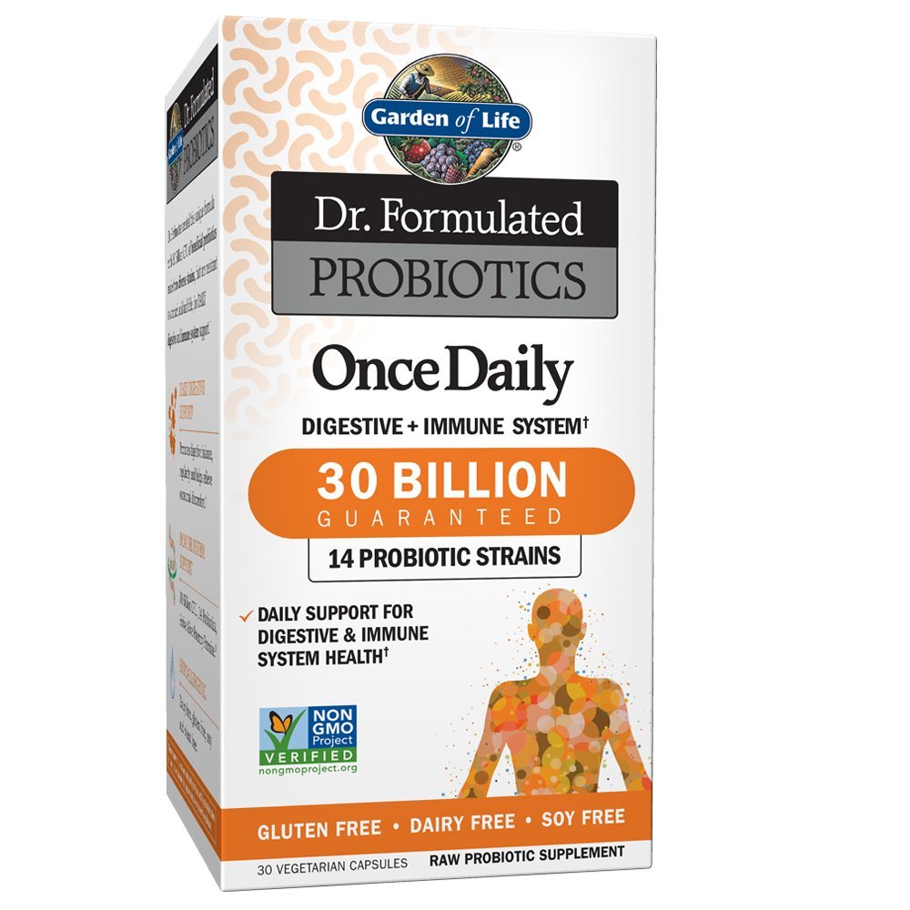 Κήπος της Ζωής Dr. Formulated Probiotics Once Daily - Acidophilus Probiotic with Daily support for Digestive and Immune Health - Χωρίς γλουτένη, χωρίς γαλακτοκομικά, χωρίς προβιοτικά σόγιας, 30 κάψουλες χορτοφάγων