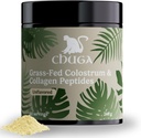 Chuga Grass Fed Colostrum & Collagen Peptides 60 Servings | Enhances Hair & Nails | Glowing Skin | Gut Wall Strengthening