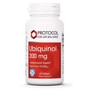 ΠΡΩΤΟΚΟΛΛΟ ΓΙΑ ΖΩΗ ΥΠΟΛΟΙΠΟ Ubiquinol 200mg - Bioδιαθέσιμο CoQ10 Softgels - Υποστήριξη για την Υγεία της Καρδιάς - Οξειδωτικό στρες Quencher - Χωρίς σόγια & Γαλακτοκομικά - 60 Softgels