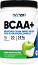 Nutricost BCAA + Hydration Powder (Green Apple) 30 Servings - Branched Chain Amino Acids with Hydration Complex - Gluten-Free, Non-GMO