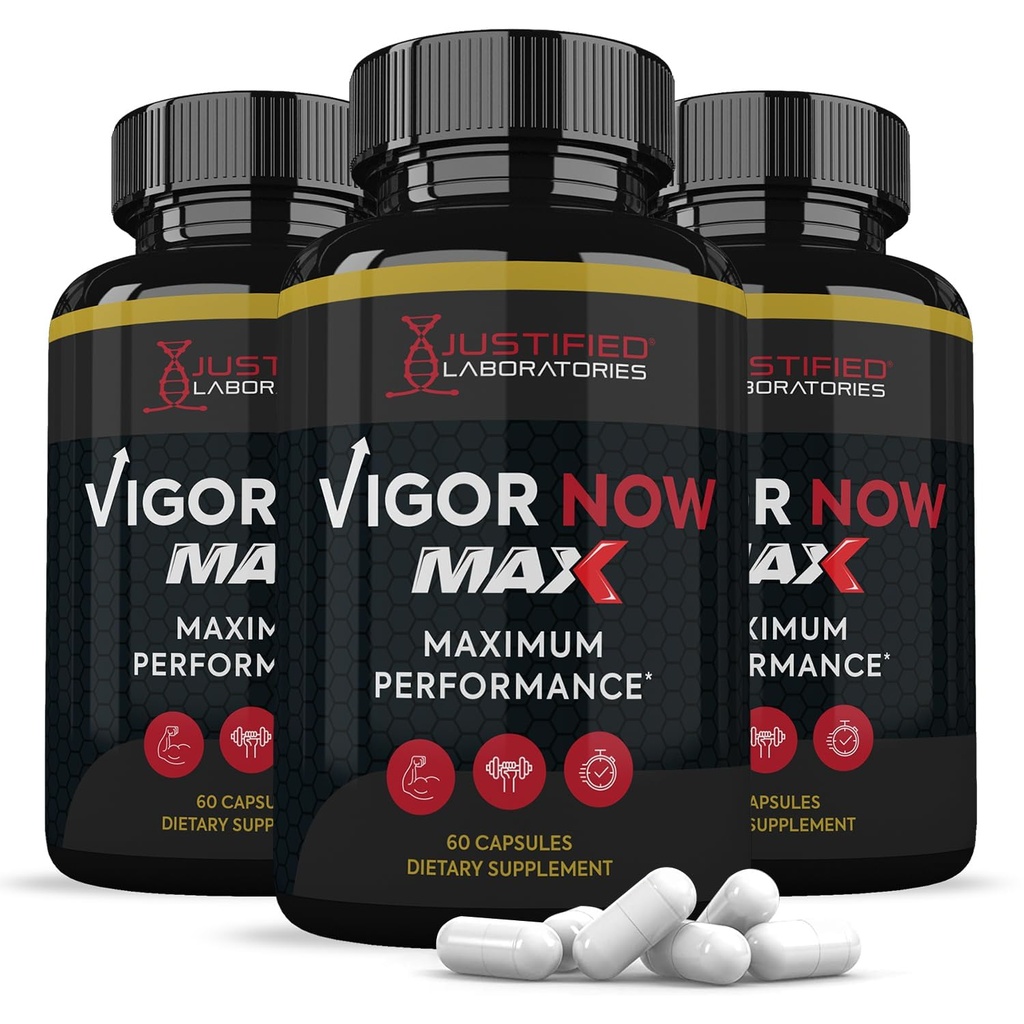 Δικαιολογημένα Εργαστήρια (3 Pack Vigor τώρα Max 1600MG Advanced Men's Health Formula 180 Κάψουλες