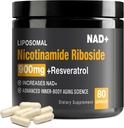 NAD+ συμπλήρωμα - NAD+ με νικοτιναμίδη Riboside (NR) και Resσβερατρόλη Quercetin 900mg, ΗΠΑ-063-0911XL-115NAD