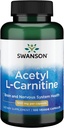 Acetyl L- Καρνιτίνη 500 mg 100 Caps by Swanson Premium