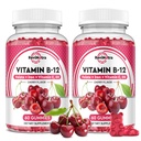 Βιταμίνη B12 Gummies - 5000 mcg Μεθυλοκοβαλαμίνη με σίδηρο, βιταμίνη C, D3 & φολικό, Ενεργειακή Υποστήριξη και Μεταβολισμός, Ανοσοποιητικό, B-12 Complex Chewable συμπλήρωμα για άνδρες & γυναίκες, 120 Count, 2 Pack
