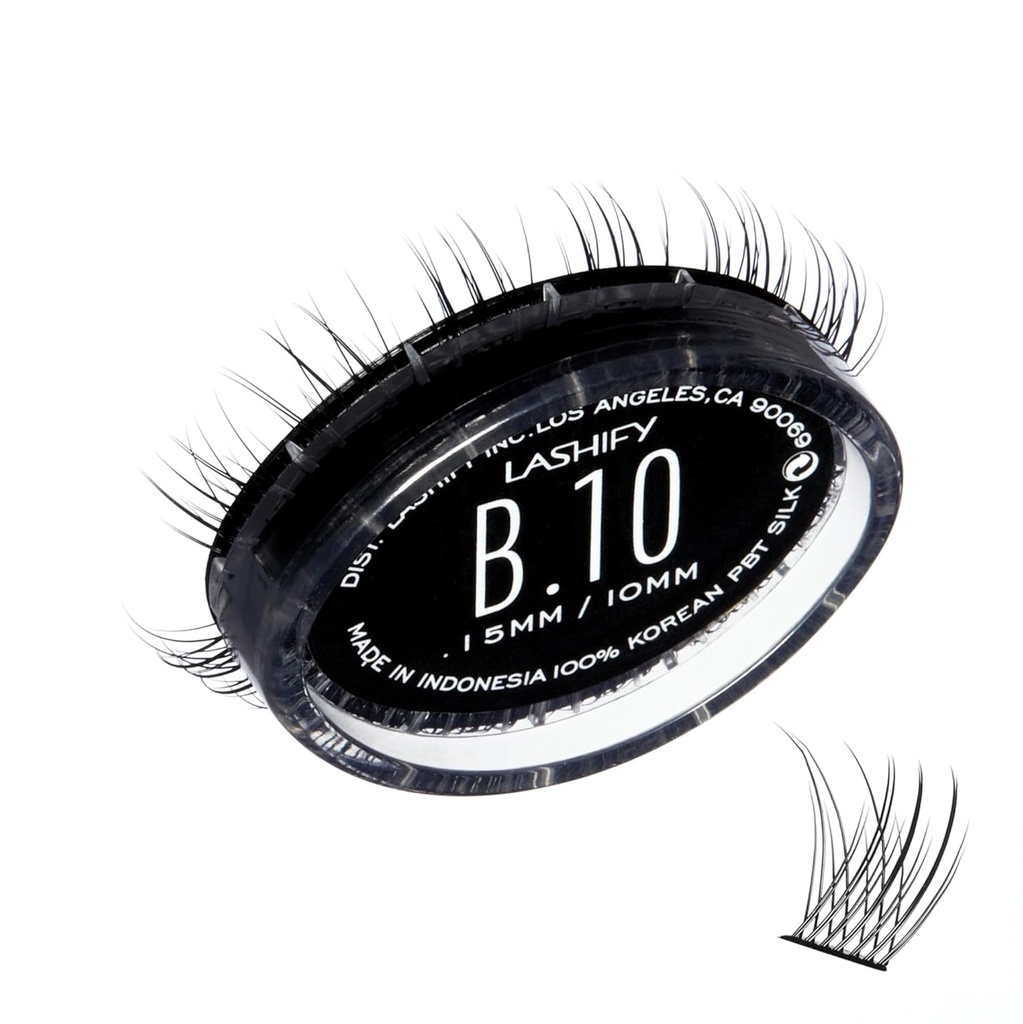 Lashify Bold 10mm Gossamer DIY Eyelash Extensions Refill, Black, Easy False Eyelashes for a Natural Look