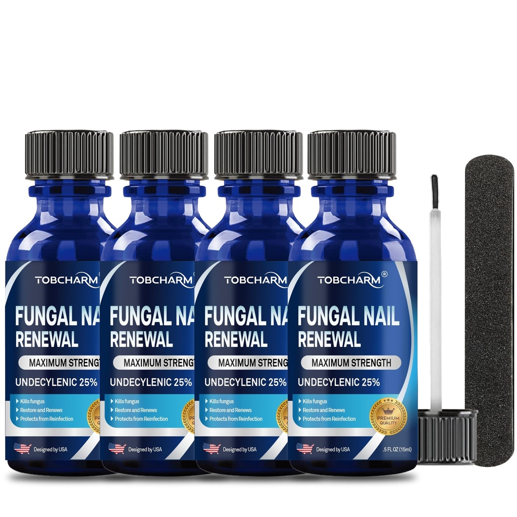 4Pcs Θεραπεία με μυκητιασικά των ποδιών, 25% Ανδεκυλενικό οξύ, Θεραπεία με μύκητες των νυχιών για θεραπείες με μύκητες των ποδιών (2 FL OZ)