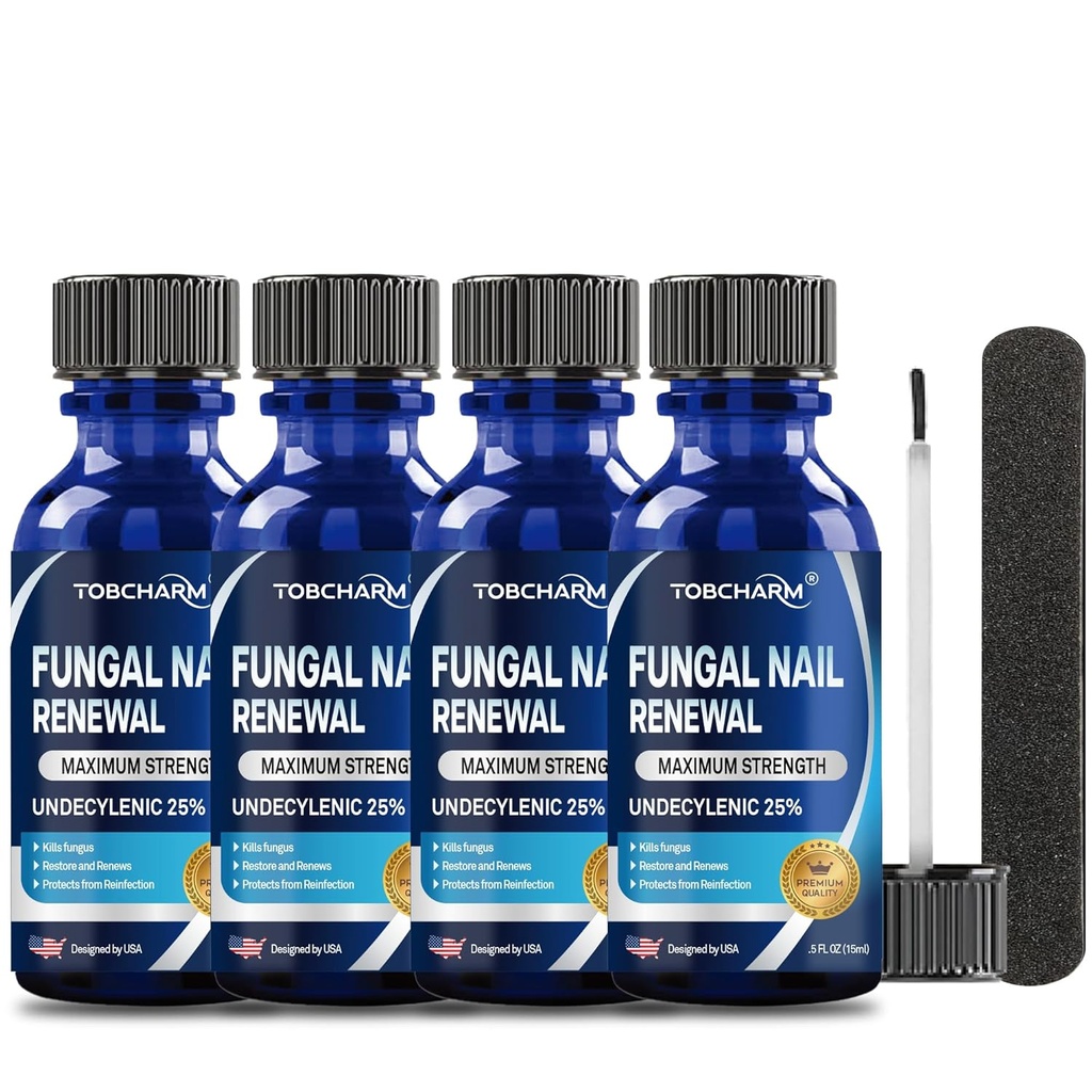 4Pcs Θεραπεία με μυκητιασικά των ποδιών, 25% Ανδεκυλενικό οξύ, Θεραπεία με μύκητες των νυχιών για θεραπείες με μύκητες των ποδιών (2 FL OZ)