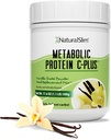 NaturalSlim Protein Powder με Βιταμίνες και Ορυκτά Μεταβολικά C-Plus - Αντικατάσταση γεύματος Σκόνη Ενισχυμένη με Βιταμίνη C, Ψευδάργυρο & Αμινοξέο - Σοκολάτα Protein Powder 10 Μερίδες 1,1 lb.
