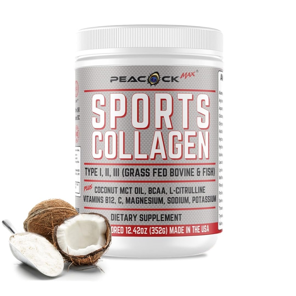 Αθλητισμός Collagen Ηλεκτρολύτες σκόνη, 12.42 oz - Grass Fed Βοοειδή & Άγρια Ψάρια Υδρολυμένα τύπου I, II, III Multi Collagen Peptides για Ηλεκτρολυτικά Ποτά, Άγευστη πρωτεΐνη σκόνη με BCAA, Μαγνήσιο