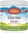 Carlson Glycine Powder 2000 mg, Amino Acid Supplement for Energy and Muscle Support, 3.53 oz (100 g)