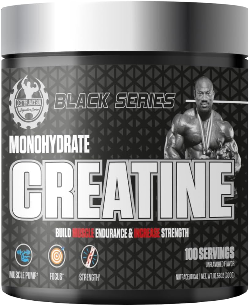 Black Series Monohydrate Creatine | 300g | 100 Servings | Premium Micronized Creatine for Strength, Muscle Growth & Recovery