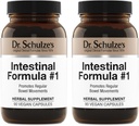 Dr. Schulze's Intestinal Formula #1 - Bowel Movement Supplement for Colon Health Support - Bloating & Constipation Aid - Intestinal Cleanse - All-Natural - Plant-Based - Vegan - 90 Count (2 Pack)