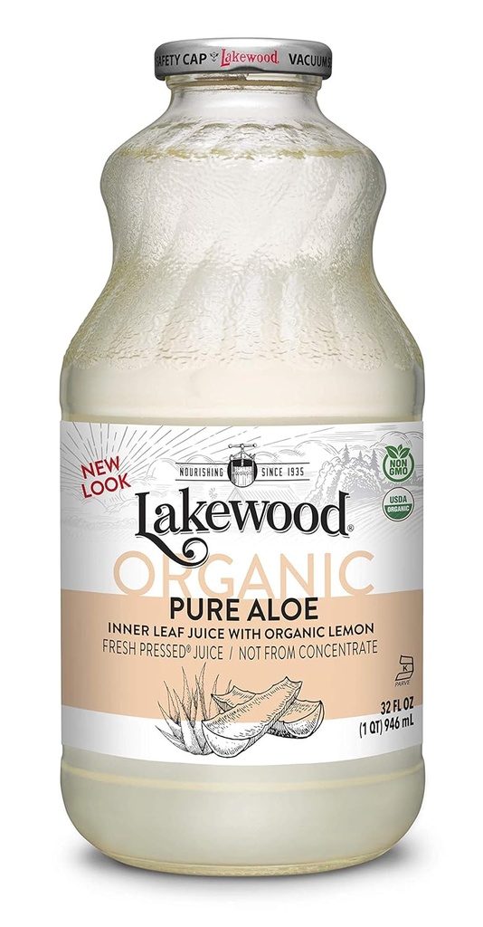 Lakewood Organic Pure Aloe Inner Leaf, Fresh Pressed, 32 Fl Oz, Συσκευασία των 6