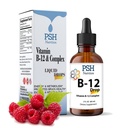 Premium PSH B Complex Υγρές σταγόνες με B12 - Natural Energy Booster - ΗΠΑ Made Supplement for Energy and Focus Stress Relief and Energy and Immune Support - 2 fl oz