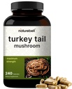 NatureBell Turkey Tail Mushroom Extract Capsules, 600mg Per Serving, 240 Count