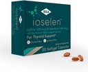 Ioselen - Thyroid συμπλήρωμα υποστήριξης – 100 mcg Selenium, 100 mcg Iodine, 5mg BioPerine - 30 Soft-Gel Caps για αυξημένη βιοδιαθεσιμότητα και απορρόφηση - Χωρίς γλουτένη, χωρίς λακτόζη, χωρίς ζάχαρη, χωρίς GMO