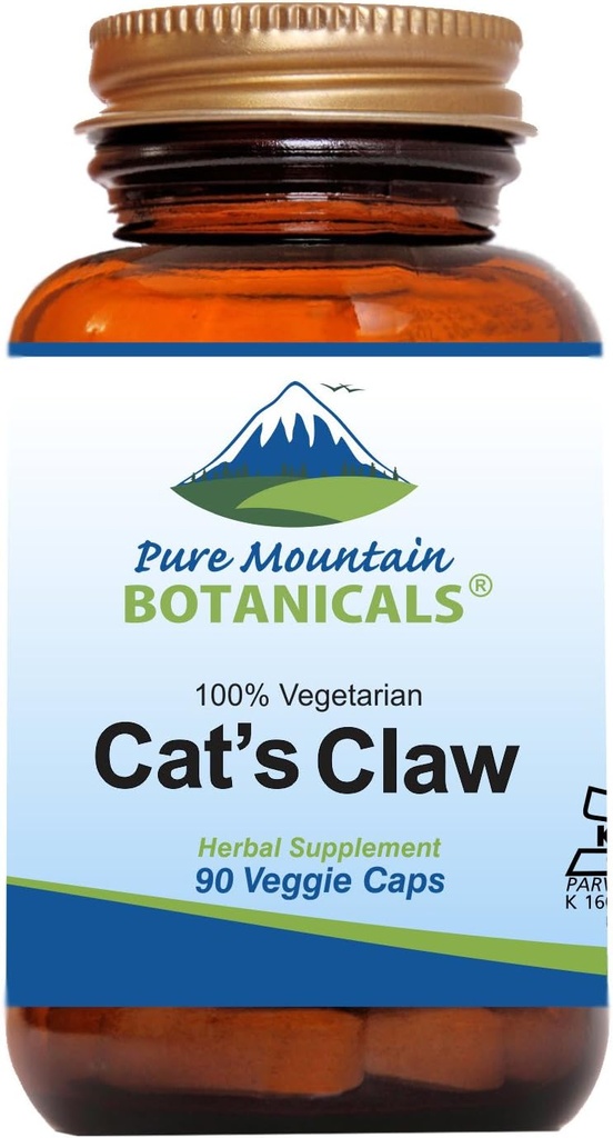 Αγνή Βοτανική Βουνό Κάψουλες Cat’s Claw - 90 Kosher Vegan Caps με 1000mg Περουβιανή Γάτα Claw Uncaria Tomentosa συμπλήρωμα βοτάνων