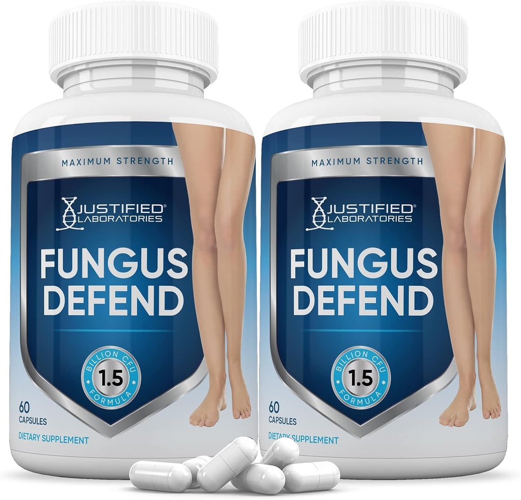 Justified Laboratories (2 Pack) Fungus Defense Pills 1.5 Δισεκατομμύρια CFU Probiotic 120 Κάψουλες