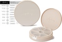 7 Διαμέρισμα υπόθεση χάπι, κουτί χάπι, Daily Pill Organizer, Travel Pill Organizer, Medication Organizer, Customizable Pill Dispenser με αυτοκόλλητα ετικέτας (Pearl Cream)