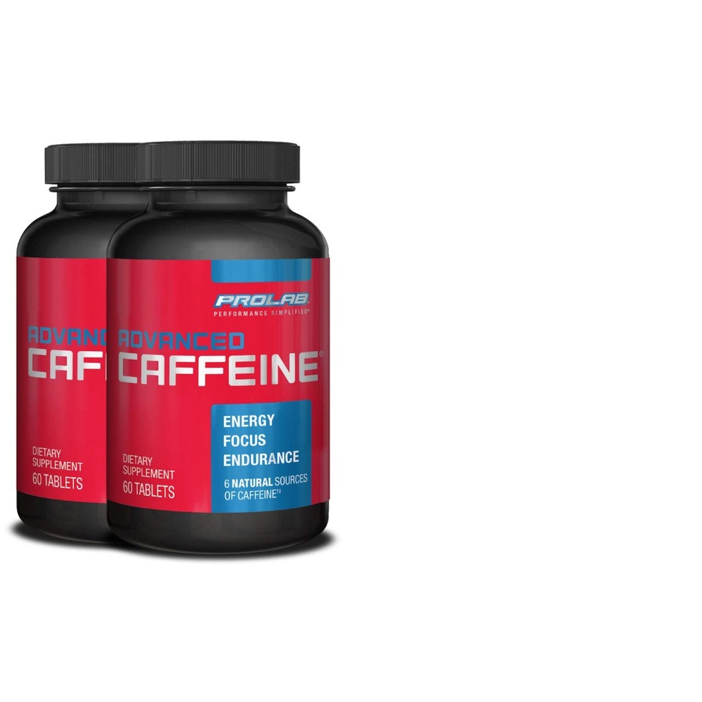 ProLab Διατροφή Advanced Caffeine 200mg, Ταμπλέτες Φυσικής καφεΐνης ταχείας δράσης με εκχύλισμα πράσινου τσαγιού, καθαρή ενέργεια, ψυχική εστίαση (60 Count (Pack of 2))