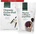 Φυσική δύναμη Grass Fed οργανική πρωτεΐνη ορού γάλακτος σκόνη Vanilla Γεύση 5 lb καθαρή σκόνη θαλάσσιου κολλαγόνου 11,7 oz