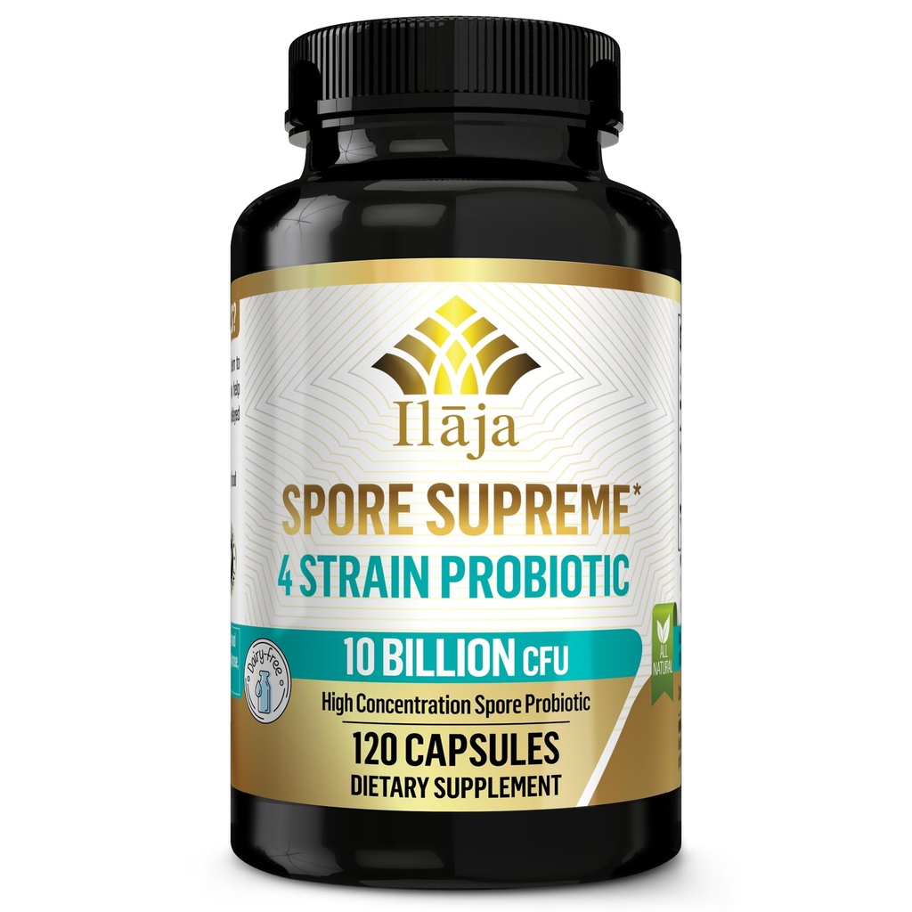 Spore Supreme Spore Based Probiotic 120 Κάψουλα x 10 Δισεκατομμύρια / 4 Strain Formula - 4 Μήνες Προμήθεια - Δεν χρειάζεται Ψύξη, Οξύ ανθεκτικό στεφάνωμα, Γαλακτοκομικά Δωρεάν