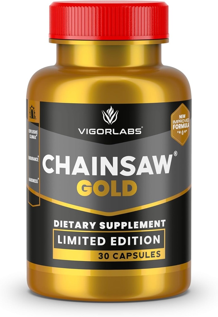 Vigor Labs Αλυσοπρίονο Gold - Limited Edition, υποστηρίζει Stamina και αντοχή, βοηθά ισχυρότερη Climax (Made in The USA)