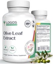 Olive Leaf Extract Capsules - Ανοσοποιητικό συμπλήρωμα για άνδρες & γυναίκες, πολυφαινόλη και φλαβονοειδή για τη συνολική ευεξία - Μη ΓΤΟ και Vegan Olive Oil Capsules - 60 Count