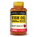 MASON NATURAL Omega,3 Fish Oil, 200,Day Supply, 1000mg with EPA and DHA for Joint Support, Softgel Pills