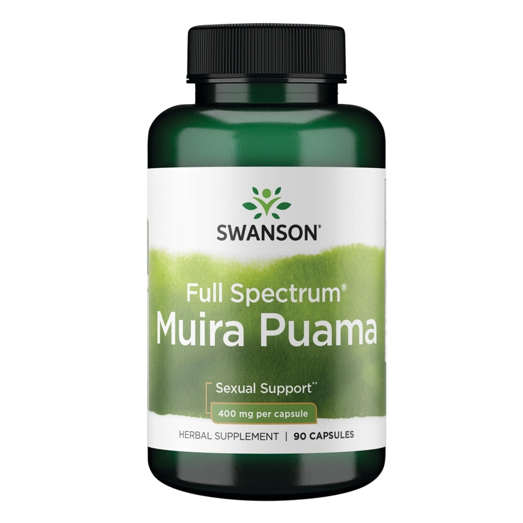 Swanson Muira Puama Root Σεξουαλική Υγεία Ανδροπρέπεια Ενίσχυση Υποστήριξη Ανδρική Γυναικεία Συμπλήρωμα 400 mg 90 Κάψουλες