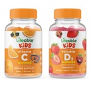 Ζωηρή βιταμίνη D παιδιά + παιδιά βιταμίνης C, Gummies Bundle - μεγάλη γεύση, συμπλήρωμα βιταμίνης, χωρίς γλουτένη, χωρίς γλουτένη, χωρίς γλουτένη, μασώμενη κοιλιά