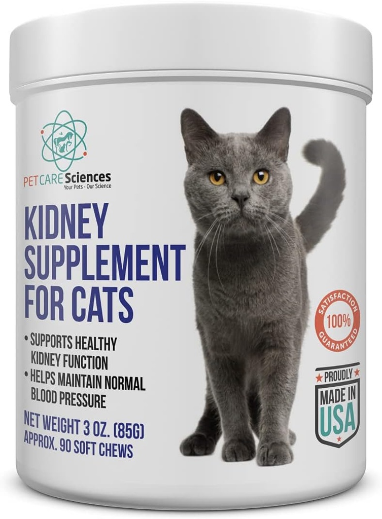 Approx 90 Servings Cat Kidney Support Chews - Feline Kidney Restore - Renal Cat Treats - Cats Kidney Support Supplement - Urinary Tract Irritations Control for Cat - Made in The USA