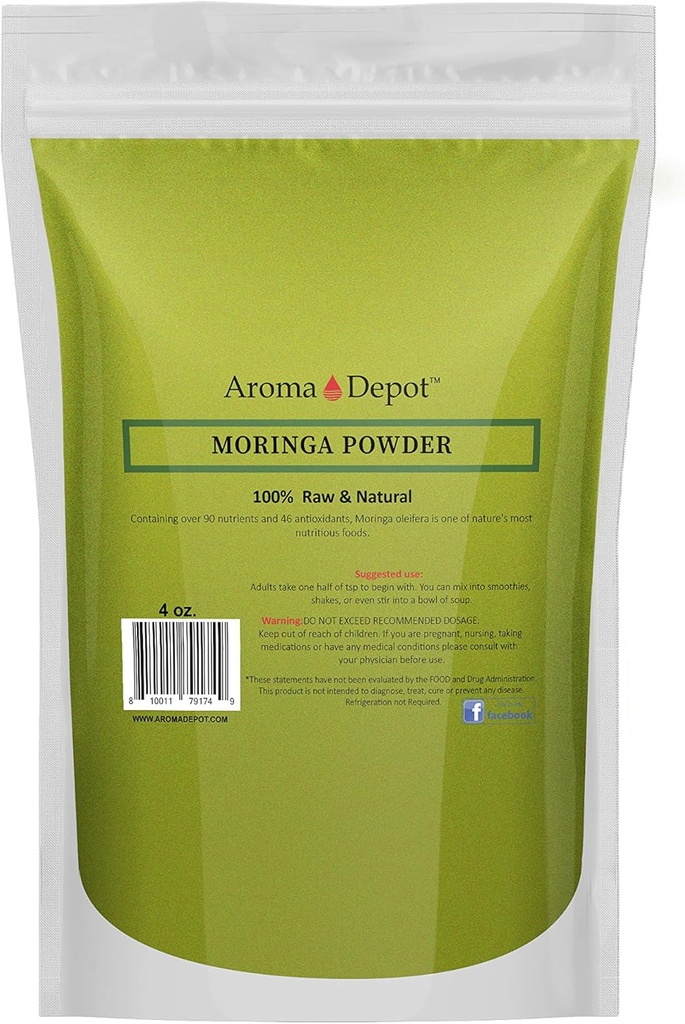 Moringa Powder 4 oz. Pure-Φυσικό 