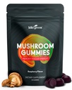 KIKI Green Mushroom Gummies with Lion's Mane and 9 Adaptogen Superfoods Blend - Chaga, Red Reishi, Cordyceps, Shiitake, Black Fungus | 60 Count, 10:1 Extract